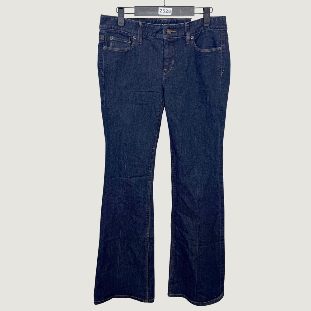 Ann Taylor Loft Modern Flare Jeans Womens 4 Dark Wash Denim Blue 32x34 NWT